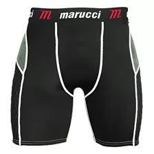 Shorts Acolchados Marucci Youth Elite Con Copa, Pequeño, Neg