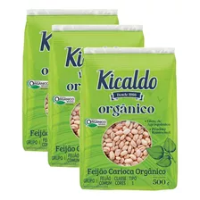 6 Pacote Feijão Carioca Natural Orgânico Kicaldo 500g