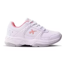 Zapatillas Jaguar 4016 Color Blanco/rosa - Niños 28 Ar