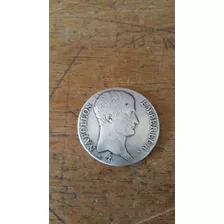 Raríssima 5 Franc 1807 L Prata