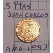 Moneda 5 Pesetas España Año 1992 (en Muy Buen Estado)