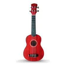 Ku-srd/b Satin Red Soprano Ukelele Acustico Freeman