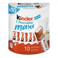 Kinder Maxi Chocolate Con Relleno De Leche 10pz 210gr