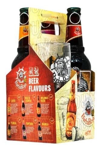 Cerveza Artesanal Barba Roja Gift Pack Con Vaso - Regalo