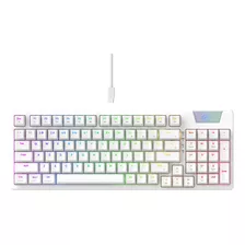 Teclado Mecânico Gamer Havit Kb885l Full Size Rgb - Branco Idioma Português Brasil