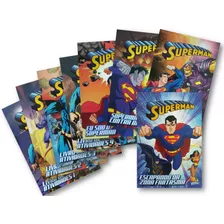 Superman - Kit Com 8 Livros Infantis - Leitura E Atividades