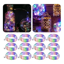 50x Fio Led Luz De Fada Decoração De Natal Pisca Pisca 2m Cor Das Luzes Colorido