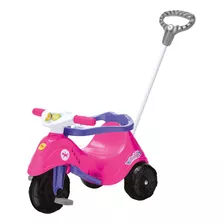 Motoquinha Passeio Triciclo Infantil Lelecita Calesita Pedal Cor Rosa