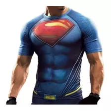 Playera Superman Compresion Dc Comics Liga Justicia Avengers