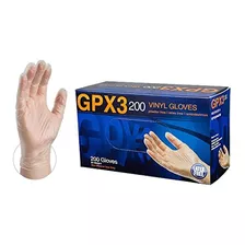 Guantes De Vinilo Gpx3d De Ammex, 200 Unidades Por Caja