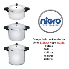 Borracha Panela De Pressão Industrial Nigro 12-15-20 Litros Cor Cinza