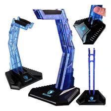 Suporte Para Fone Sades Base Headset Acrílico Azul Wolfbone