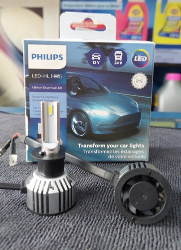 Philips Led H1 Ultinon Essential 200% + Luz 6500k Lupas  Foto 2