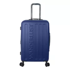 Valija Mediana Rigida Azul 24 Pulgadas Wanderlust Cerradura