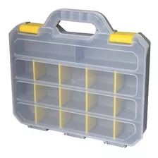 Caja Maletin Organizador Plastico Gavetero Multiusos Barovo Color Gris Y Amarillo