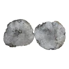 Mineral De Colección Geoda De Cuarzo Blanco 7 Piezas