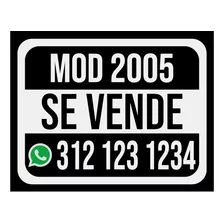 Calcomania Se Vende Carro 26x20cm Sticker Reflectivo