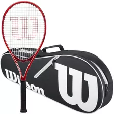 Raqueta Tenis Wilson Federer Pro Staff Rojo, Con Bolso Negro