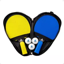 Kit 2 Raquetes E 3 Bolas Tênis De Mesa Joola Vivid Outdoor