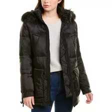 Chamarra Invierno Puffer Negra Marca Rachel Roy Talla L