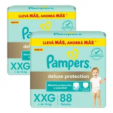 2 Packs Pañales Pampers Deluxe Protection Mes De Consumo 