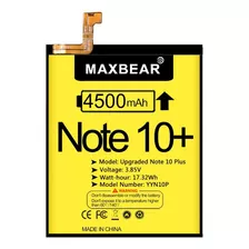 Batería Para Galaxy Note 10 Plus, (actualizada) Maxbear 4500