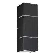 Arandela Focos Fachos Frisos 30cm P/ 2 Lâmpadas E27 Cor Preto 110v/220v