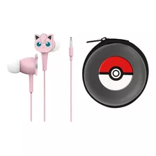 Audífonos In-ear Alámbricos Pokémon - Jigglypuff Con Estuche Wired Otl Universal Rosa