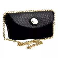 Bolsa Feminina Clutch Com Alça De Ombro Chic Tiracolo Cor Preto