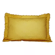 Porta Travesseiro Tognato Piquet 50 X 70 Cm 100% Algodão Cor Amarelo