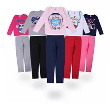 5 Conjuntos Infantil Inverno Roupa De Frio Feminino Infantis