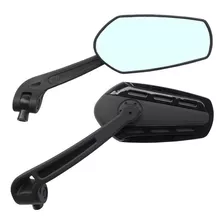 Espelho Retrovisor Esportivo Preto Universal P/ Motos - Par