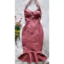 Maxivestido De Gala Entubado Olan (corte Sirena) Juvenil 