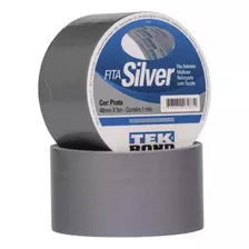 Fita Adesiva Reforçada Silver Tape Prata 48mmx5m Tekbond