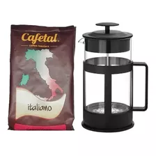 Oferta Cafetera Francesa 600 Cc + Café Tipo Italiano 250 Gr