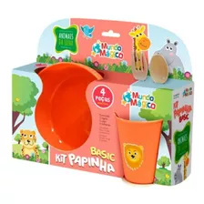 Kit Papinha Alimentação Para Bebê 4 Peças Pratinho Infantil