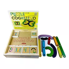 Brinquedo Educativo Puzzle Cognitivo Formas Letras Números