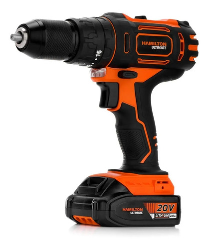 Taladro Percutor Atornillador Hamilton Ult111 - Maletin 20v Naranja/negro 50 Hz