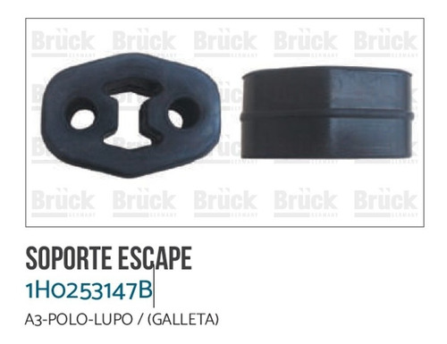 Soporte Escape (galleta) Vw A3 Polo Lupo # B1h0253147b Bruck Foto 2