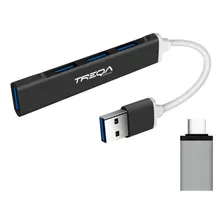 Hub Usb Con Adaptador Tipo C 4 Puertos 3.0 | Ero