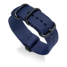 Pulseira Nylon Militar Nato Zulu Azul 20mm 22mm 24mm 26mm