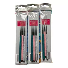 Kit De 3 Pinceles Liner Beauty Para Arte De Uñas