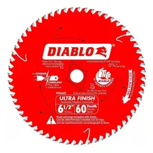 Disco Sierra Circular 6 1/2' Diablo 60d Corte Ultra Fino Color Rojo