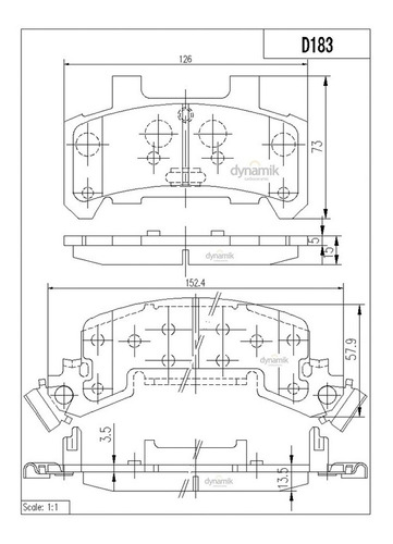 Balatas Semimetalicas Delanteras Phoenix L4 2.4l 81/84 Foto 2