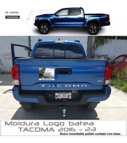 Letras Logotipo Tapa Batea (caja) Toyota Tacoma 2016 - 2023 Foto 2
