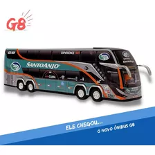 Miniatura Ônibus Viação Santo Anjo G8 30cm Dia Das Crianças