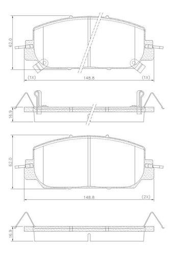 Pastillas Freno Delanteras Para Honda Crv (17+...) 1.5 Turbo Foto 3