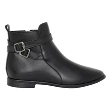 Bota Arezzo Couro Cano Curto Tiras Fivelas A129480001