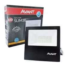 Refletor Led Avant 30w Slim Branco Quente Bivolt 3000k