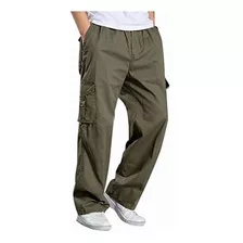 Jogger Cargo Gabardina Para Hombre Pantalón Casual